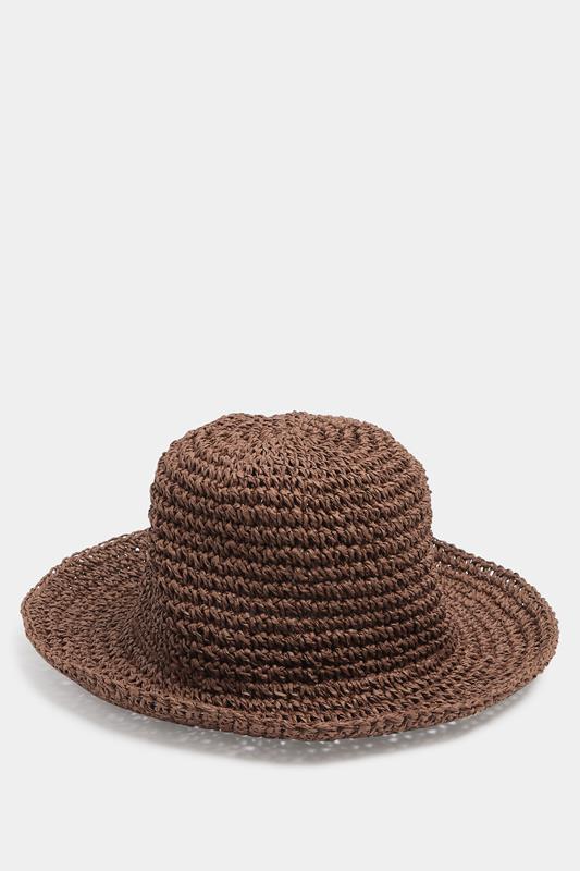  Yours Chocolate Brown Woven Bucket Hat
