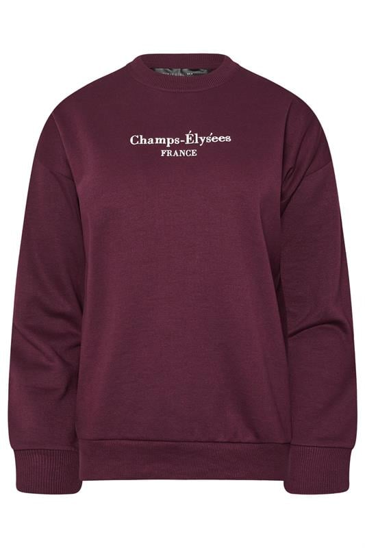 PixieGirl Petite Women's Burgundy Red Slogan Sweatshirt | PixieGirl 6
