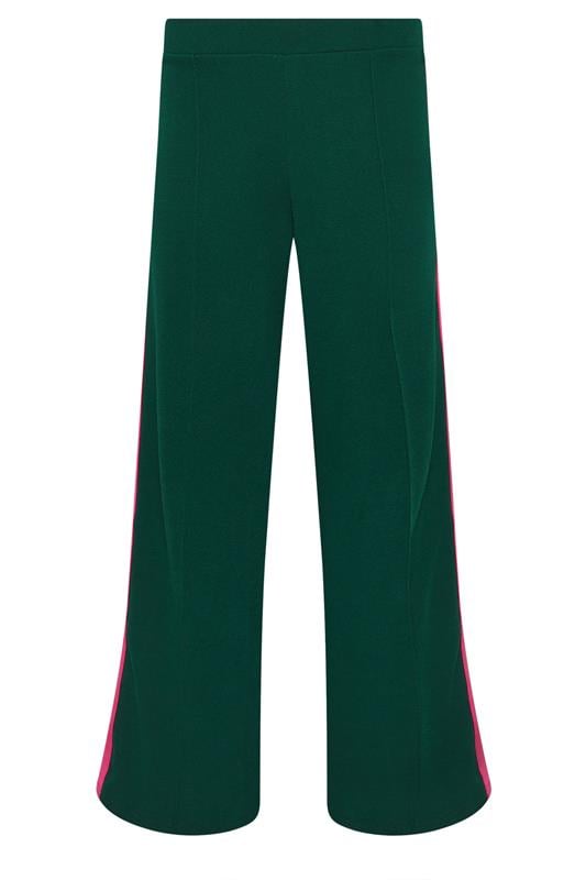 PixieGirl Petite Women's Green & Pink Side Stripe Trousers | PixieGirl 1