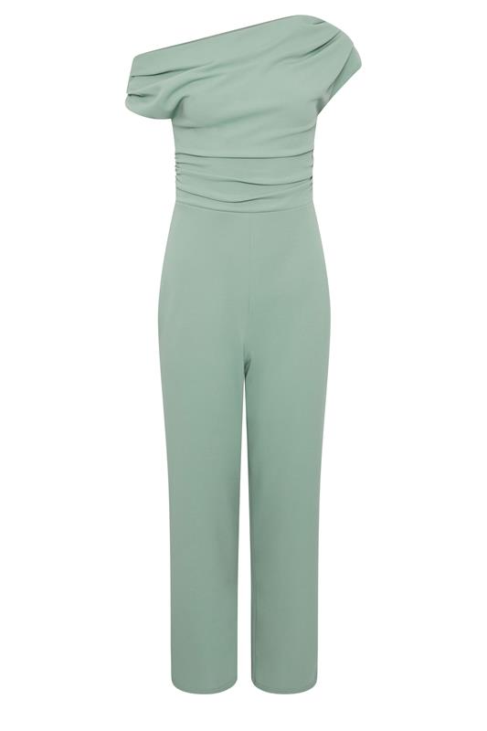  STAR Sage Green Wide Leg Draped Jumpsuit