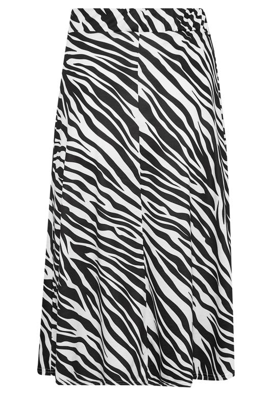PixieGirl Black Zebra Print Tie Up Midi Skirt | PixieGirl 6