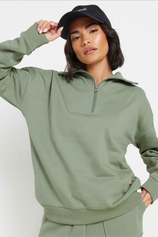 Quilted MIMI Sweatshirt - Sage Green main image 1