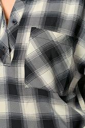 PixieGirl Petite Women's Black Check Print Shirt Dress | PixieGirl 4