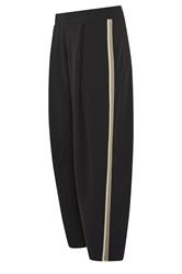 PixieGirl Petite Women's Black Side Stripe Detail Barrel Leg Trousers | PixieGirl 6
