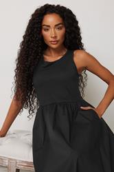 M&Co Petite Black Cotton Sleeveless Dress | M&Co 6