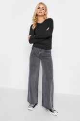 PixieGirl Petite Black V-Neck Jumper | PixieGirl 2