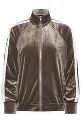 PixieGirl Petite Women's Brown Side Stripe Velvet Jacket | PixieGirl 6