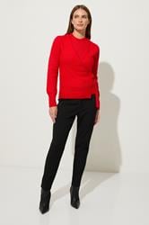 STAR Red 2 In 1 Chain Knitted Cardigan | StarByJM 3