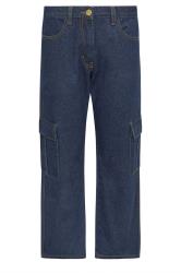 PixieGirl Petite Womens Indigo Blue Non-Stretch Utility Cargo Jeans | PixieGirl 6