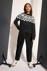 PixieGirl Black Fairisle Roll Neck Jumper | PixieGirl 2