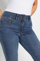 M&Co Blue Mid Wash Lift & Shape Straight Leg Jeans | M&Co 4