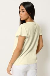 M&Co Petite Lemon Yellow Cotton Frill Sleeve Blouse | M&Co 4