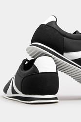 Black Side Stripe Trainers in Extra Wide EEE Fit | Yours Clothing 4