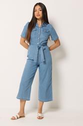 M&Co Petite Blue Denim Jumpsuit | M&Co 3