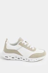 White Contrast Chunky Runner Trainers In Extra Wide EEE Fit | Yours Clothing 2