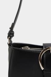 Black Buckle Front Shoulder Bag | Yours Clothing 4