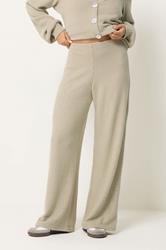 PixieGirl Petite Women's Set Sage Green Ribbed Top & Wide Leg Trousers | PixieGirl 6