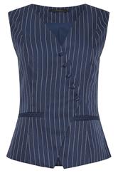 STAR Navy Blue Pinstripe Waistcoat | StarByJM 2