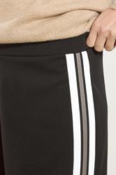M&Co Black Jersey Side Stripe Wide Leg Trousers | M&Co 4