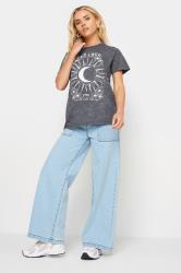 PixieGirl Petite Womens Charcoal Grey 'Dreamer' Slogan T-Shirt | PixieGirl 2