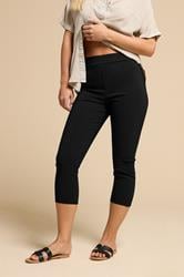 PixieGirl Petite Women's Black Slim Fit Capri Cropped Trousers | PixieGirl 2