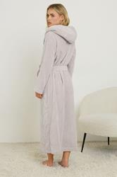 PixieGirl Petite Women's Stone Brown Luxury Soft Fleece Dressing Gown | PixieGirl 3