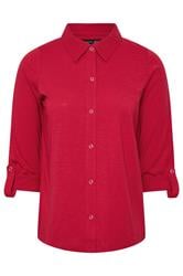 PixieGirl Petite Red Rolled Sleeve Shirt