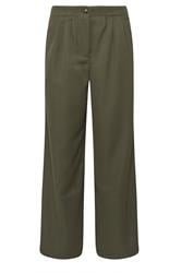 PixieGirl Petite Olive Green Pleated Wide Leg Trousers
