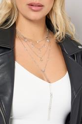 Silver Tone Multi Layer Celestial Necklace | Yours Clothing 1