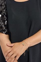 Gold Tone Chain Charm Bracelet | Yours Clothing 1