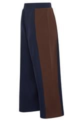 PixieGirl Petite Navy Blue Side Panel Wide Leg Trousers