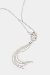 Silver Tone Diamante Link Long Necklace | Yours Clothing 3