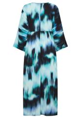 PixieGirl Blue Blur Print Maxi Smock Dress | PixieGirl 7