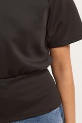 PixieGirl Petite Women's Chocolate Brown Scuba Top | PixieGirl 4