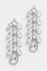 Silver Diamante Statement Earring 2