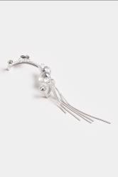 Silver Tone Diamante Tassel Cuff Earring | Yours Clothing 2