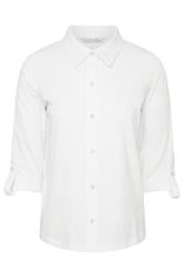 PixieGirl Petite White Rolled Sleeve Shirt