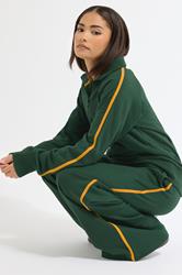 PixieGirl Petite Women's Green & Yellow Stripe Wide Leg Joggers | PixieGirl 3