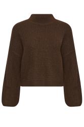 PixieGirl Petite Womens Brown Funnel Neck Jumper | PixieGirl 7