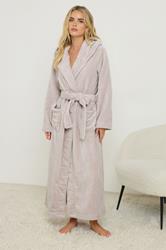 PixieGirl Petite Women's Stone Brown Luxury Soft Fleece Dressing Gown | PixieGirl 2