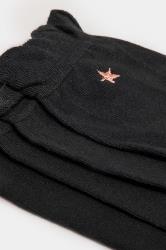 YOURS 4 PACK Black Embroidered Star Ankle Socks | Yours Clothing 4