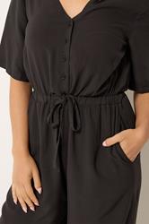 M&Co Petite Chocolate Brown Tie Waist Jumpsuit | M&Co 4