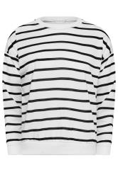 PixieGirl Petite White & Black Stripe Sweatshirt | PixieGirl 5