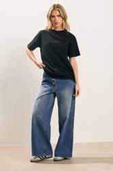 PixieGirl Petite Women's 2 PACK Black & White Oversized T-Shirt | PixieGirl 4