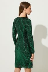 STAR Green Sequin Mini Dress | StarByJM 3