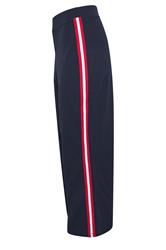 M&Co Petite Navy Blue Side Stripe Wide Leg Trousers | M&Co 6