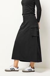 PixieGirl Petite Women's Black Cargo Maxi Skirt | PixieGirl 2
