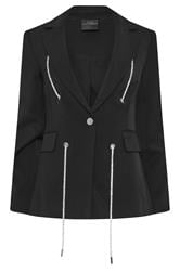 STAR Black Diamante Detail Blazer | StarByJM 1