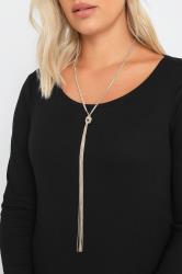 Gold Tone Multi Chain Knot Necklace | Yours Clothing  1