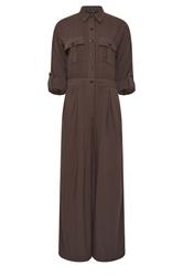 PixieGirl Petite Women's Chocolate Brown Wide Leg Jumpsuit | PixieGirl 6